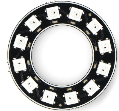 LED прстен DFRobot Neopixel Ring 12x WS2812, 5V, РГБ