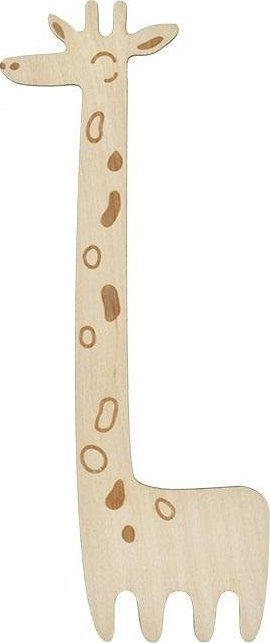 Shënues libri Milin Wooden Bookmark Giraffe, dru natyral, 18 x 4 cm, kafe
