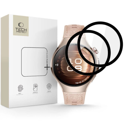 Xham mbrojtës ore Tech-Protect Glass Flex+ 2-pack Huawei Watch 5 46mm, hibrid, transparent