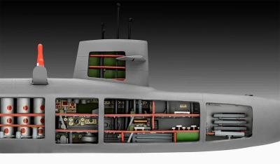 Model anijeje Revell S.S.B. Abraham Lincoln, shkalla 1:253, me brendësi