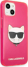 Mbulesë telefoni Karl Lagerfeld Choupette Head për iPhone 13 mini, TPU, rozë fluo