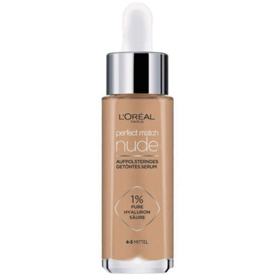 Pudër e lëngshme L’Oreal Paris Perfect Match, 1% Hyaluron, 4-5 Mittel, 30 ml