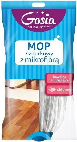 Резервен дел за моп со конци Gosia String, микровлакна и памук, бел