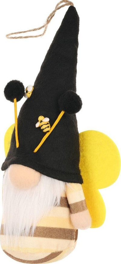 Dekor varës GNOME Black Bee, 20 cm, me sustë, i zi