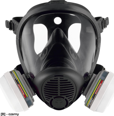 Maskë mbrojtëse fytyre Honeywell OPTIFIT TWIN, full face, madhësia L, e zezë