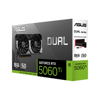 Kartë grafike Asus Dual GeForce RTX 5060 Ti, 8GB GDDR6, PCIe 4.0, e zezë