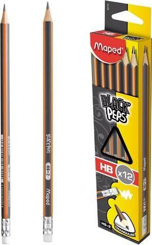 Set lapsa Maped Blackpeps HB, 12 copë