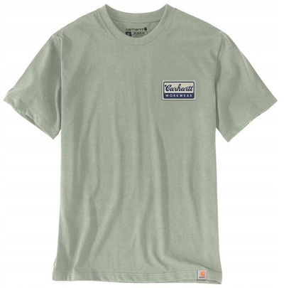 Bluzë Carhartt Script Patch Relaxed Fit, pambuk, L, jeshile e çelët me blu të errët