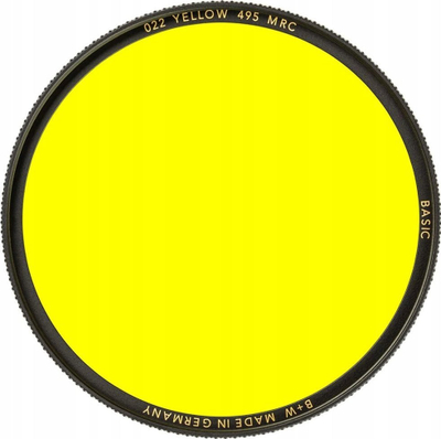Filter fotografik B+W Basic 022M MRC Yellow 495, 58mm, i verdhë