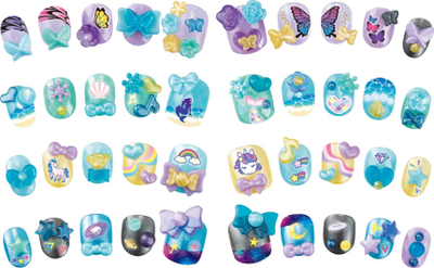 Set zanatçie Aquabeads Nail Studio Dreamy Nail Refill, mbi 40 dizajne, për fëmijë, shumëngjyrësh