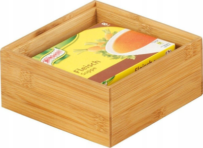 Kuti për me rujtë gjëra Zeller, bambu, 15x15x6.5 cm, shumëngjyrëshe