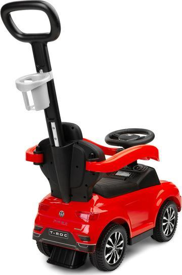 Makina lodër Toyz Ride-On Volkswagen T-Roc, me dorezë shtytëse, për fëmijë 12-36 muaj, e kuqe