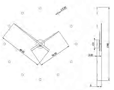 Orë muri Nomon OJ 801, zezë, unisex