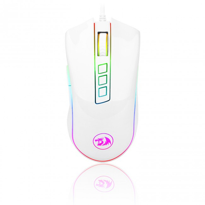 Гејминг глушец Redragon Cobra M711W, RGB, 10000 DPI, бел
