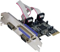 Kartë interface Longshine Serial Parallel PCIe, 2x RS232, 1x LPT, ngjyrë argjendt