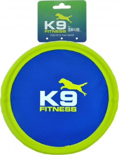 Lodër frisbi për qen Zeus K9 Tough Flexi Flyer, najlon i fortë, blu jeshile