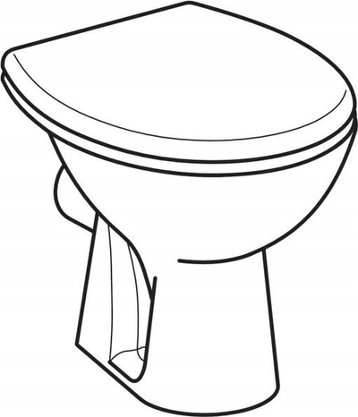 Set tualeti për kalamaj Bambini, WC qëndruese me dalje horizontale, ulëse tualeti, e bardhë