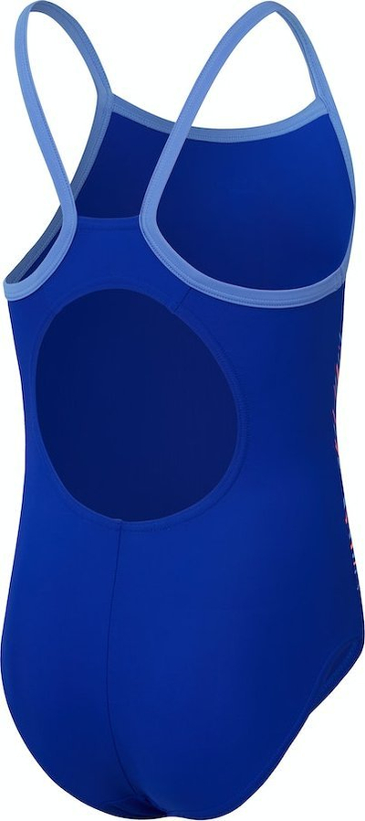 Kostum noti për goca Speedo Plastisol Thinstrap Muscleback, që s’e ha klori, blu koral
