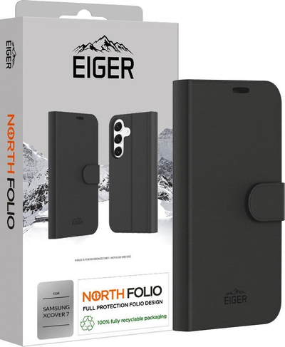Kllëf libri Eiger North Folio për Samsung Galaxy Xcover 7, me portofol, i zi