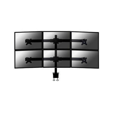 Mbajtëse tavoline Neomounts FPMA-D700D6, për 6 monitorë 19" 27", VESA 75x75 100x100, e zezë
