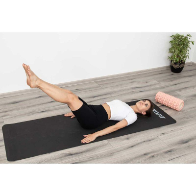 Dyshek yoga dhe fitnesi ENERO FIT, TPE, 4 mm, i zi–gri