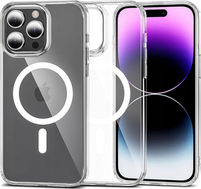 Maskë mbrojtëse Tech-Protect Flexair Hybrid MagSafe për iPhone 16 Pro, transparente