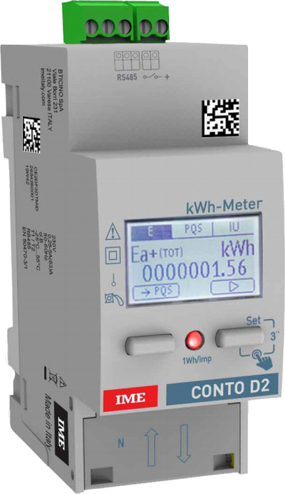 Matës energjie IME CE2DF3MTMID, 1 fazë 63A, M-Bus, gri