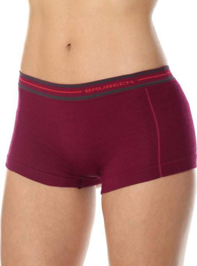 Bokse femrash Brubeck BX10860 Active Wool, lesh merino, madhësia S, ngjyrë plum