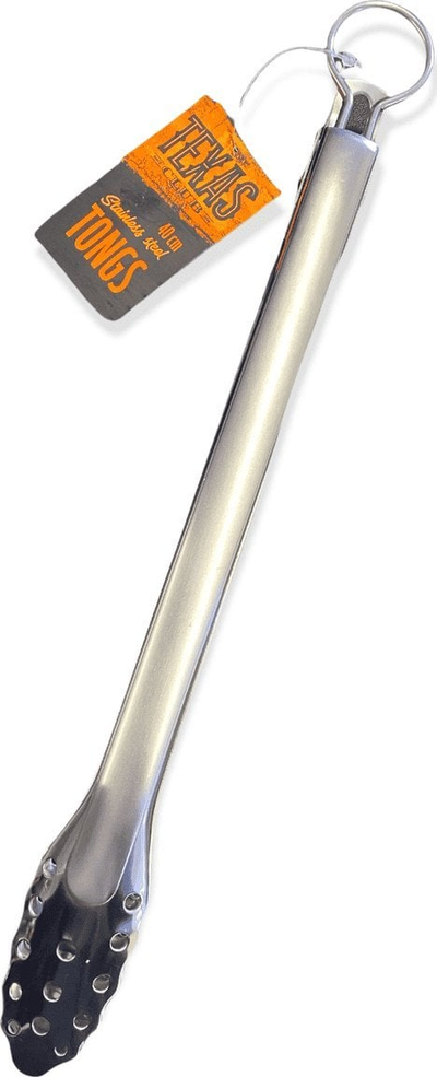 Pinca BBQ Texas, çelik inox, 40 cm, argjendtë