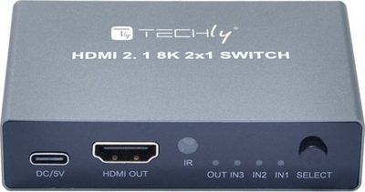 Switch HDMI Techly 3x1, HDMI 2.1, 8K