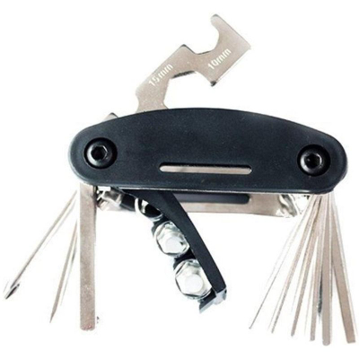 Set veglash biçiklete Dunlop Multi Tool, 15 funksione, me këllëf, ngjyrë e zezë