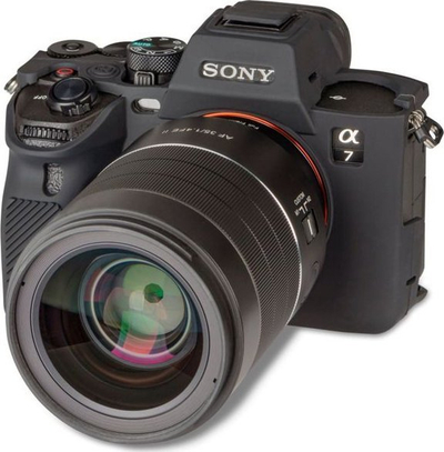 Mbështjellës kamerë Walimex Pro EasyCover për Sony A7 IV, silikon, sipërfaqe kundër rrëshqitjes, i zi