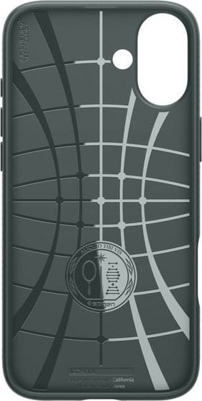 Mbulesë telefoni Spigen Liquid Air për iPhone 16, TPU i butë, Air Cushion, jeshile Abyss