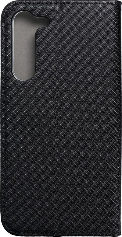 Магнетна футрола Futera Book за Samsung Galaxy S23 Plus, со држач, со џеб за картички, црна