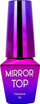 Lak për thonj Molly Lac Mirror Top, top coat hibrid, 10g, vjollcë rozë