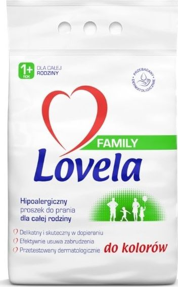 Detergjent pluhur për rroba me ngjyrë Lovela FAMILY Color, 2.1kg, hipoalergjik