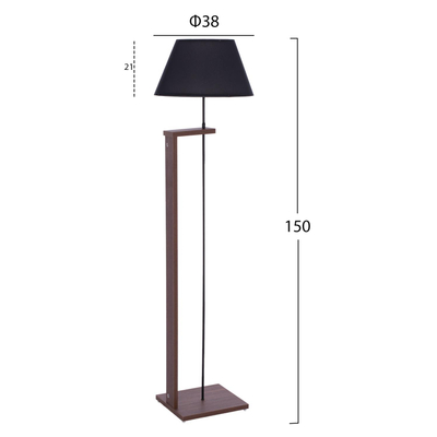 Llambë dyshemeje MDF 150 cm (HM7609.02), zezë