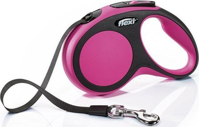 Rrip automatik për qen Flexi New Comfort S, 5m, rozë