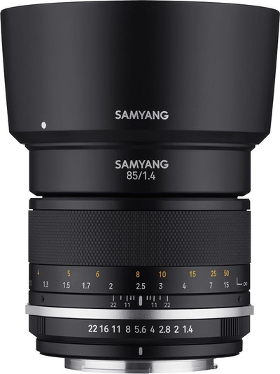 Objektiv Samyang MF 85mm F1.4 MK2 MFT, për portrete, fokus me dorë, ngjyrë e zezë