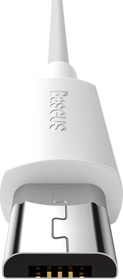 Kabllo USB Baseus USB A në micro USB, 1.5 m, 2.1 A, e bardhë