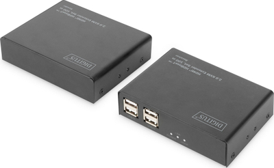 Sistem transmetimi AV Digitus HDMI HDBaseT 2.0, Extender Set 100m, 4K, metalik