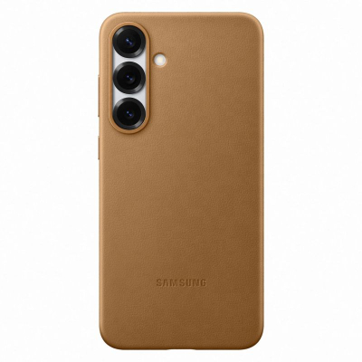 Mbulesë telefoni Samsung Kindsuit Galaxy S25+, lëkurë sintetike, camel