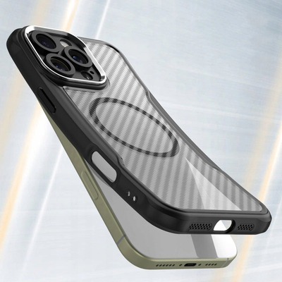 Mbështjellës telefoni Leading Series MagSafe, për iPhone 16 Pro, silikoni, i zi