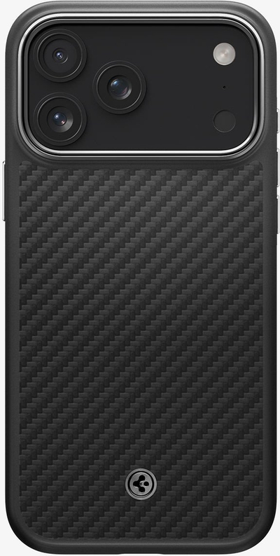 Mbulesë telefoni Spigen Enzo Aramid T MagSafe, për iPhone 17 Pro Max, e zezë Silver