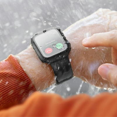 Mbulesë PanzerGlass UNIQ Nautic për Apple Watch 44mm, xham i temperum, IP68, e bardhë
