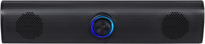 Soundbar për PC Z11, kompakt, kontroll volumit i ndriçuar, i zi