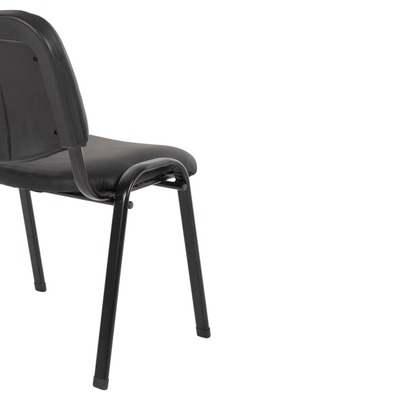 Karrige zyre Janisha HM1010.01, lëkurë PU, 54x59x78 cm, e zezë