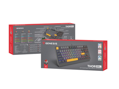 Механичка тастатура Genesis Thor 230 TKL, Outemu Red, RGB, црна