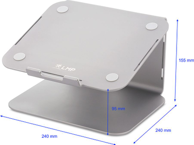 Stendë laptopi LMP ProStand 18649, për 12-17\", alumin, gri