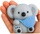 Lodër antistres Koala Squishy, 8.5cm, me çantë leshi, ngjyra të ndryshme